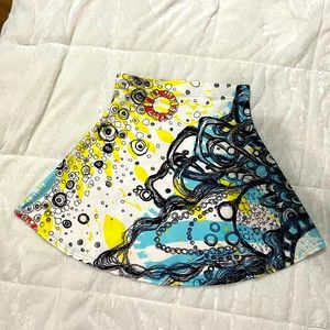 JBG janBrandt Gallery skirt Size M Color white, yellow, black red